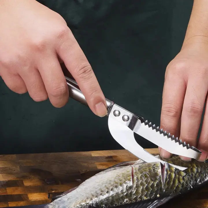 Faca Inoxidável 3 em 1 para Limpeza de Peixe BStocker