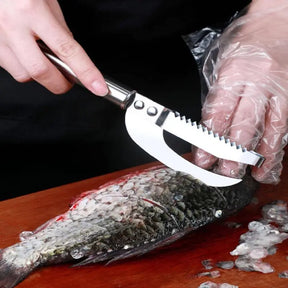 Faca Inoxidável 3 em 1 para Limpeza de Peixe BStocker