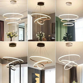 Luminária Pendente LED Circular Moderno com Controle Remoto Orbit Bigstock