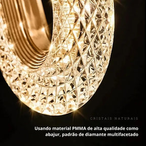 Luminária Pendente Lustre de Cristal LED Moderno - PrismaLight - Bigstock