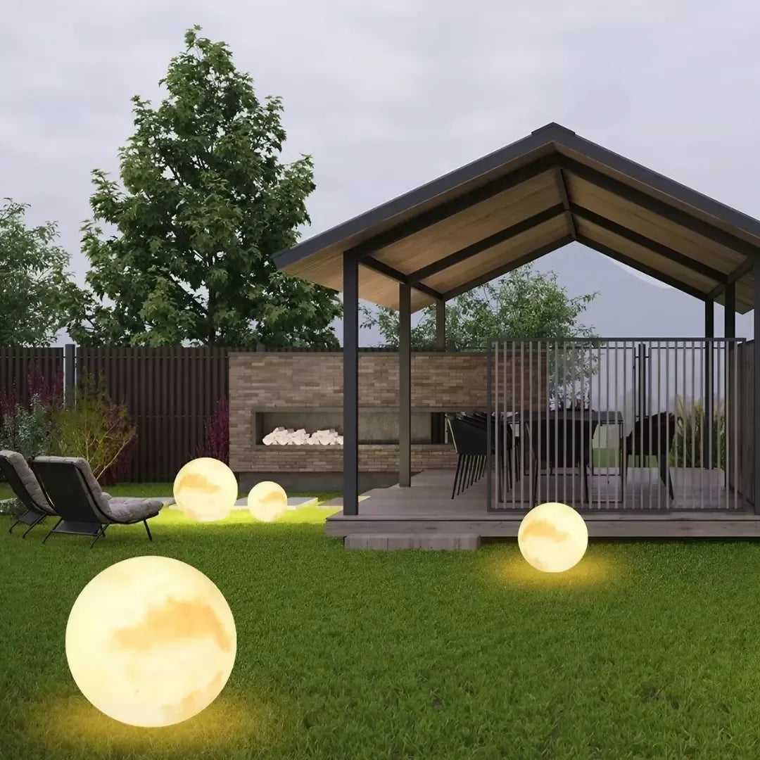 Luminária Solar Lua Cheia Decoração para Jardim Loja Bigstock