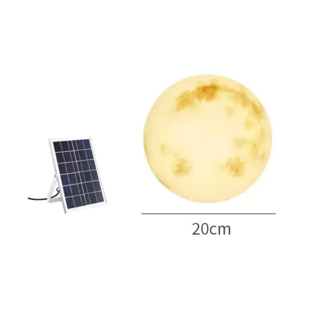 Luminária Solar Lua Cheia Decoração para Jardim Loja Bigstock 20 cm