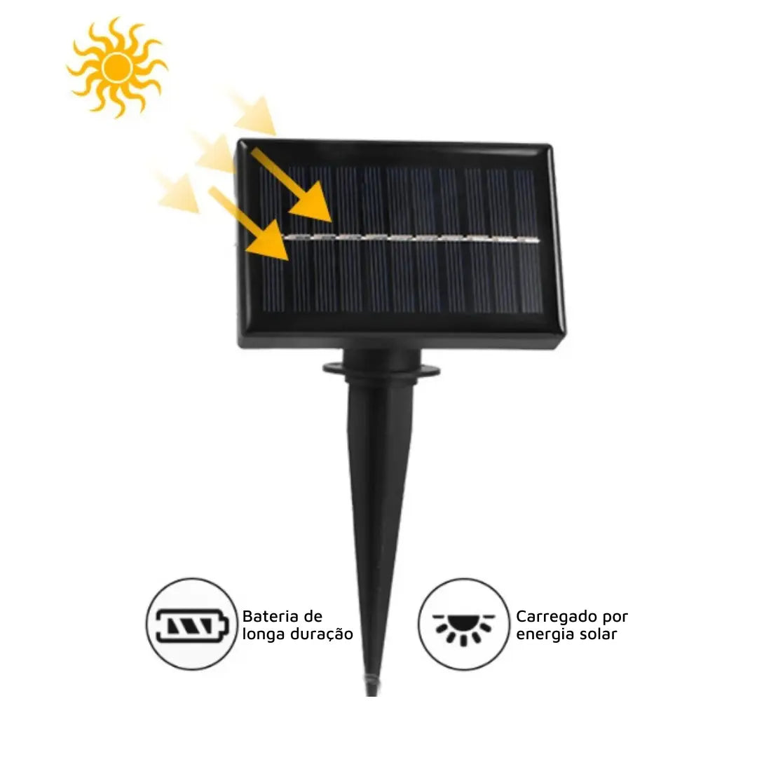 Luminária Solar de Jardim LED LuminaStar - Iluminação Decorativa 5 em 1 para Áreas Externas Loja Bigstock