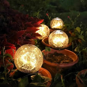 Luminária Solar para Jardim LED Impermeável Glass Ball Bigstock