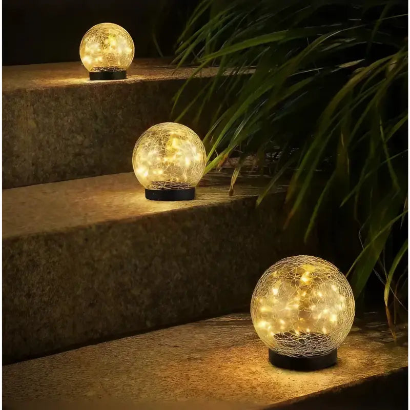 Luminária Solar para Jardim LED Impermeável Glass Ball Bigstock