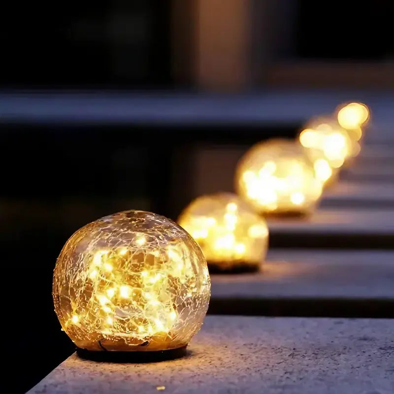 Luminária Solar para Jardim LED Impermeável Glass Ball Bigstock