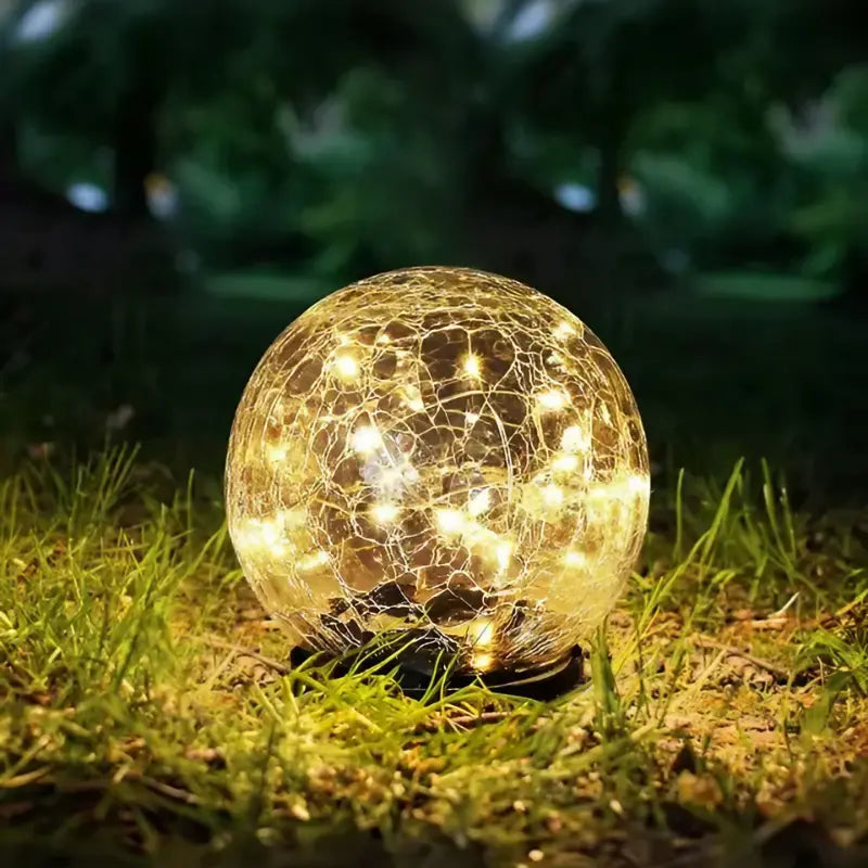 Luminária Solar para Jardim LED Impermeável Glass Ball Bigstock