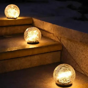 Luminária Solar para Jardim LED Impermeável Glass Ball Bigstock