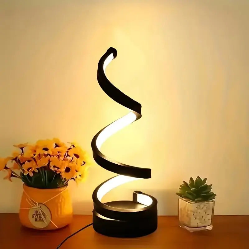 Luminária de Mesa Espiral Minimalista Ajustável - LuminaTwist - Bigstock