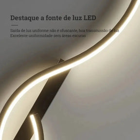 Luminária de Parede LED Moderna Curva - LuminaTwist - Bigstock