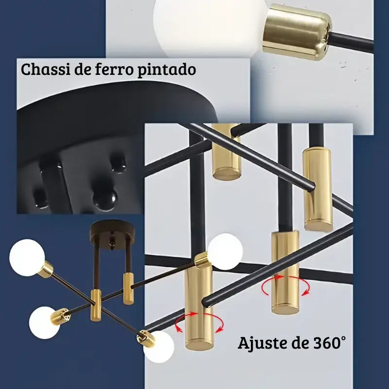 Luminária de Teto LED Minimalista Moderno Sphere Bigstock