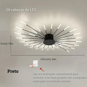 Luminária de Teto LED Moderna para Sala ou Quarto Fogos de Artifícios Bigstock