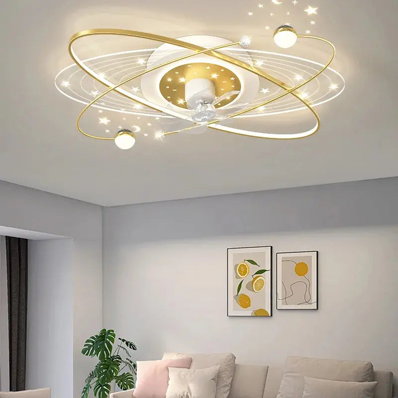 Luminária-e-Ventilador-de-Teto-Moderno-com-Luz Estrelada-SkyGlow-Bigstock-2