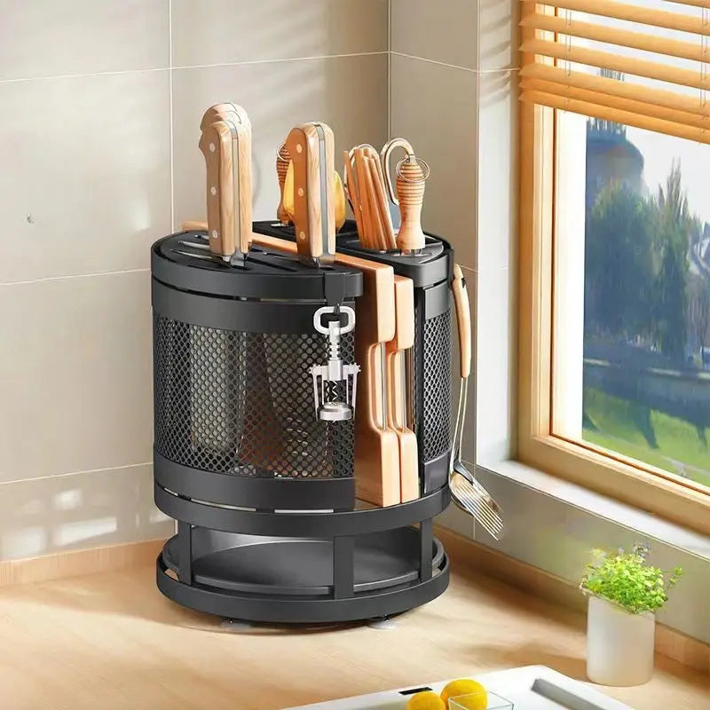 Organizador de Cozinha Rotativo 360° Suporte para Facas e Utensílios SpinKeeper Bigstock