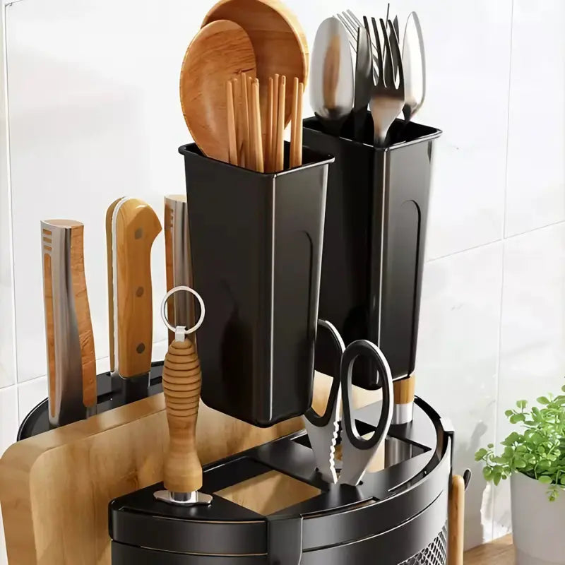 Organizador de Cozinha Rotativo 360° Suporte para Facas e Utensílios SpinKeeper Bigstock